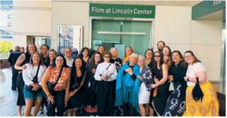 Members of the Charbonneau family who traveled from Walhalla, Langdon, Milton, Fargo, and Seattle, pose outside of Walter Reade Theater at the world premiere of “Nine Little Indians” at Lincoln Center in New York City. Submitted photo