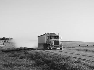 On gravel roads, the number of truck-involved injury crashes is significantly higher than injury crashes not involving trucks. (NDSU photo)