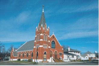 The beautiful exterior of St. Alphonsus Catholic Church has welcomed worshippers and visitors alike for generations. The church remains one of Langdon's most treasured landmarks and a focal point of the community.