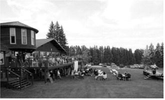 Guests gather outside Frost Fire Park during the annual Rendezvous on Saturday, Sept. 19. The event featured bus tours, yard games, supper, entertainment and the presentation of the 2026 Best of the Rendezvous Region awards. Photo by Larry Stokke