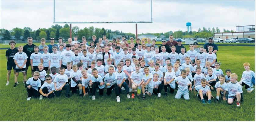 Over 100 young athletes gathered under the direction of Langdon Area/Munich coaches and players. Submitted photo