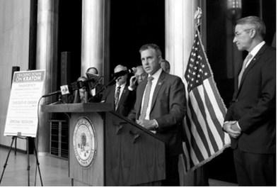North Dakota Gov. Kelly Armstrong speaks during a press conference after announcing actions to restrict kratom in North Dakota on Aug. 3, 2026. (Photo by Michael Achterling/North Dakota Monitor)