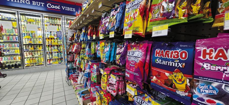 Candy sits on the shelves at a Bismarck retail store on Aug. 27. Photo by Michael Achterling/ North Dakota Monitor