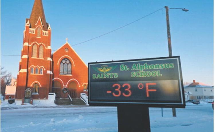 In the last week, a cold snap has disrupted schools, businesses, and daily routines with residents carrying on with daily life as best as possible. The lowest temperature was recorded in Langdon at -33 on Sunday morning after sunrise. Borderland Press photo