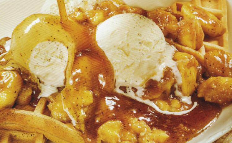 Gooey waffles for breakfast or dessert