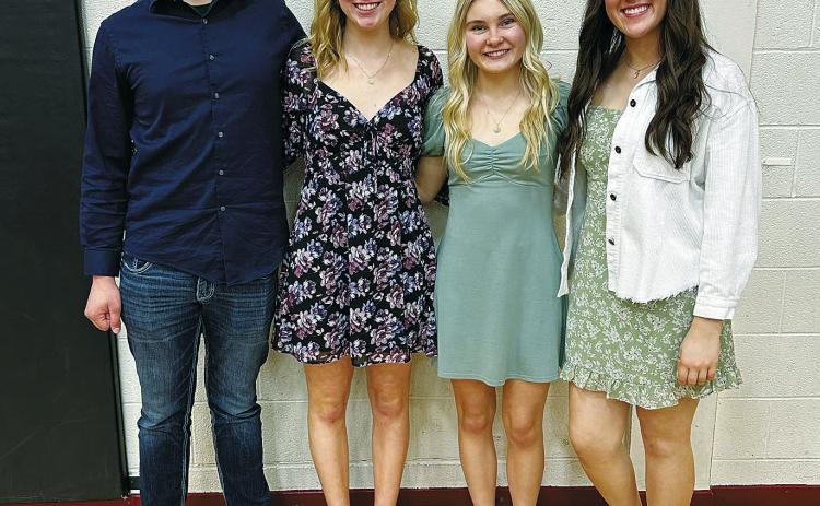 From left to right, Adam Hart, Claire Chaput, Catelyn Goodman, and Shanna Gette, are joining in with Northern Musicians Abroad.