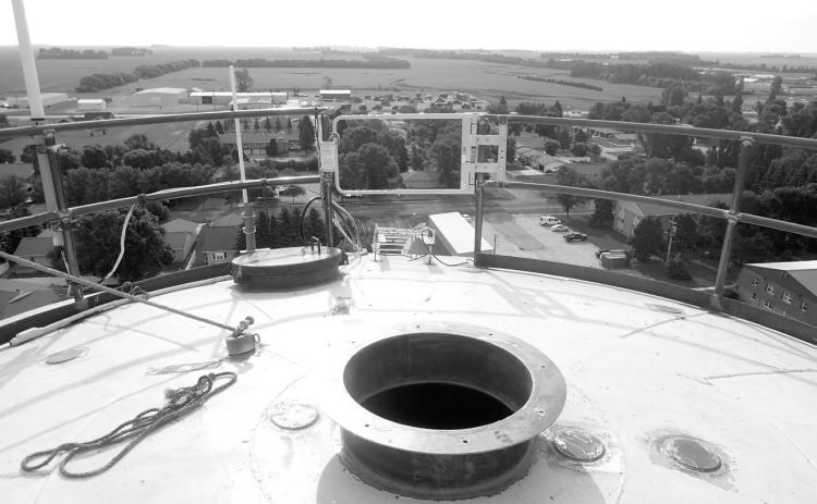 The view from the top of Langdon's east water tower.