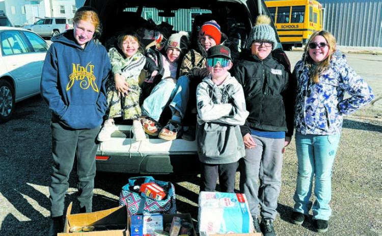 The Munich Elementary School’s Student Council did a wonderful job collecting items for the local food pantry. The group said thank you to everyone who helped make this project a success! Photographed (L-R) Audrey Martin, Amanda Hall, Peyton Samuelson, Peter Olson, Rylan Wirth, Aven Goeser, and Brooklynn McArthur.