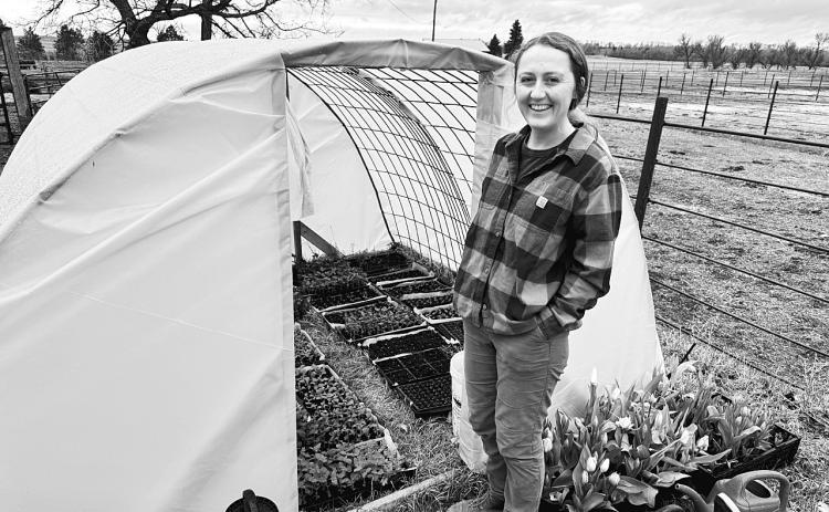 After recently returning to the family farm, Joanna Larson of Sheyenne aims to supply fresh-cut flowers and produce to regional florists and the local farmers market and help regenerate the local food system. While most of the flowers and produce remains indoors out of frost fears, some hardier plants are getting a head start outside.
