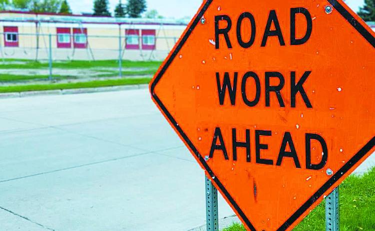 Road repairs will be concentrated around the school and pool this summer. Photo by Hilary Nowatzki.