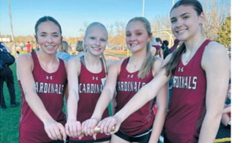 The same four girls also state qualified the 4x400 relay at the end of the meet with a time of 4:15.79. Submitted photo