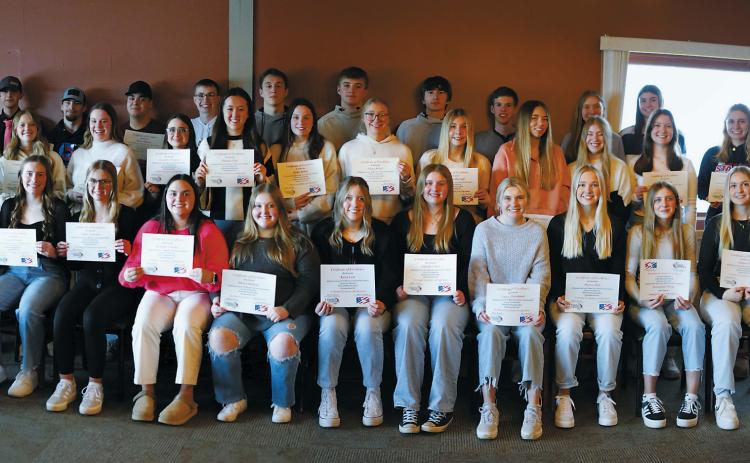 Numerous students from Langdon and Munich were honored at the Academic Banquet hosted At The Hop. Photo by Larry Stokke.