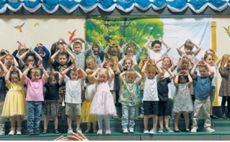 Preschool and prekindergarten students from St. Alphonsus School performed during a zoo- and safari-themed spring concert May 7.