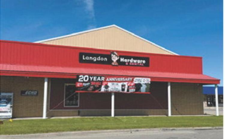 Langdon Hardware &amp; Rental celebrated 20 years of serving the community June 16-20 with special promotions, food fresh off the grill and homemade ice cream. The locally owned business thanked customers for two decades of support during the anniversary celebration. Submitted photo