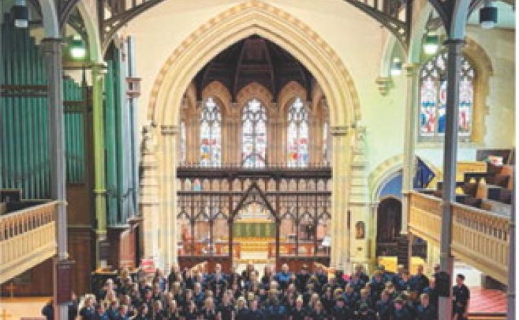 The choir performs at the Parish Church of St. John the Baptist in Windsor, England. Submitted photo