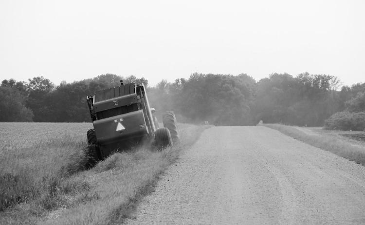 Following safe practices while haying ditches can prevent damage and injuries. (NDSU photo)