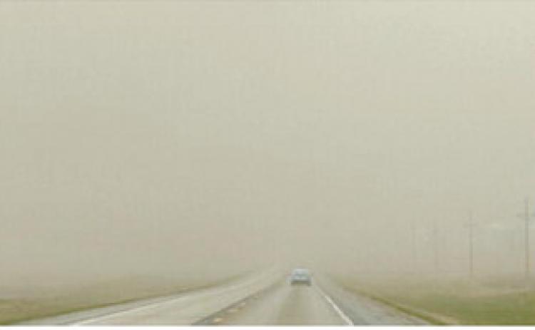 Strong winds and blowing dust swept across northeast North Dakota on May 13 and 14, reducing visibility and creating hazardous travel conditions throughout the region. Submitted photo