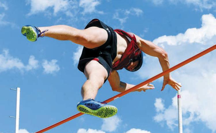 Nick Kingzett qualified for state in pole vault and triple jump. Photo by Larry Stokke.