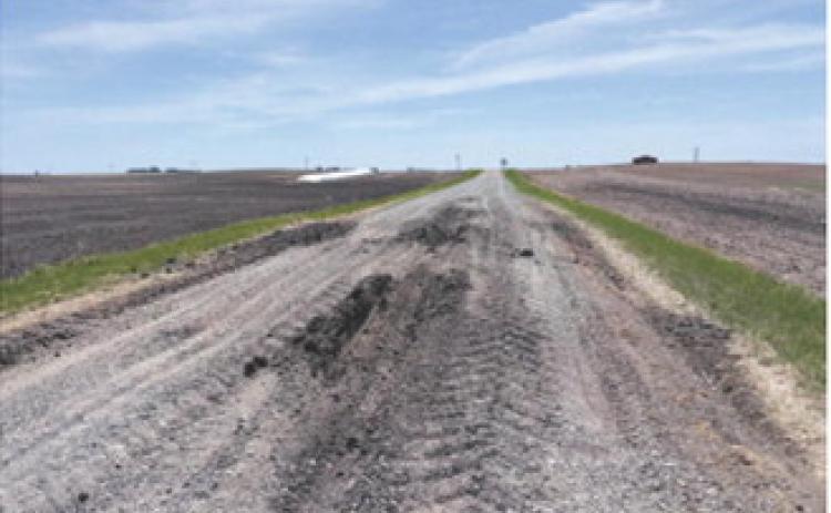 Heavy truck traffic and increased vehicle volumes during the Highway 1 construction project have contributed to deteriorating conditions on some township roads, prompting concerns from local officials and residents. Submitted photo