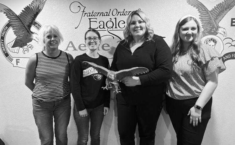 New inductees (L-R) Jackie Dvorak, Tera Mittleider, Aubree Page, and Sierra Ferdon.
