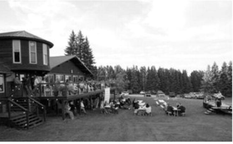 Guests gather outside Frost Fire Park during the annual Rendezvous on Saturday, Sept. 19. The event featured bus tours, yard games, supper, entertainment and the presentation of the 2026 Best of the Rendezvous Region awards. Photo by Larry Stokke
