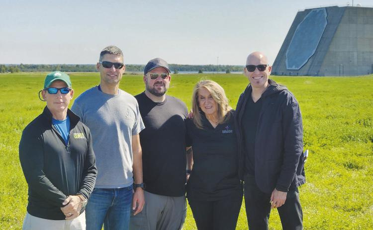 Tom Cotter, Lt Col Michael Stobie, James Stuckmann (Bassist for the Lt. Dan Band), Judy Seale, and Matt Scannell. Photo by Rebecca Davis.