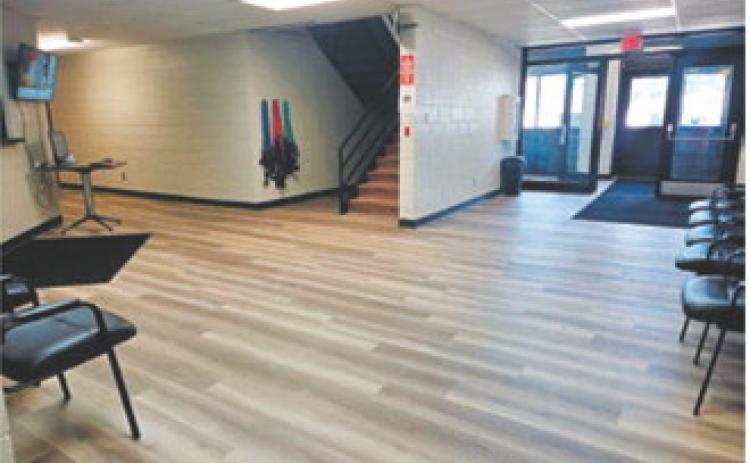 New flooring gives the Langdon Activity Center's entrance and lobby area a fresh, updated look. The improvements are part of ongoing efforts to enhance the facility for members and visitors. Photo courtesy of Langdon Activity Center