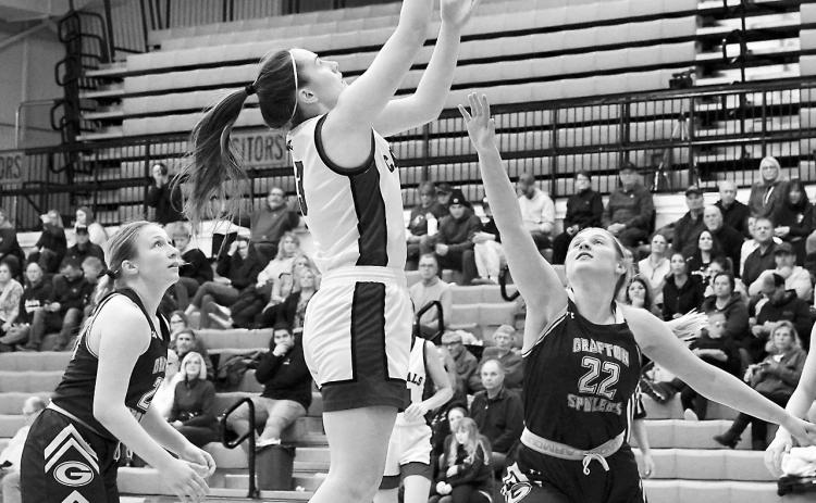 Co-Player of the Game on Senior Night was Meredith Romfo, who had a game high 17 points. Photo by Larry Stokke.