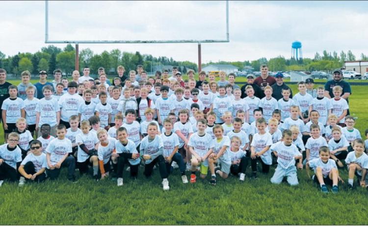Over 100 young athletes gathered under the direction of Langdon Area/Munich coaches and players. Submitted photo