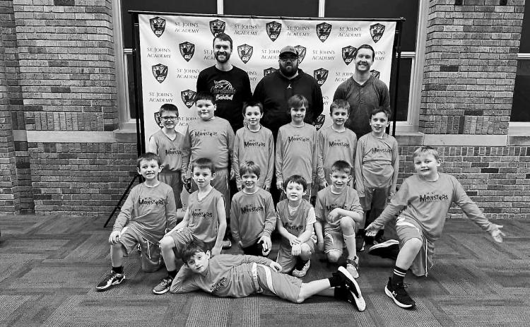 Coaches: Chris Bredesen, Justin Anderson, Alex Chaput. Back row players L-R: Jye Gallagher, Lynkyn Hope, Kolton Anderson, Axel Moen, Gunner Bredesen, Cooper Braunberger. Middle row L-R Gus Bjornstad, Berit Bjornstad, Dax Bata, Griffey Bata, Jack Chaput, Carson Mack. Front: Cartyr Hope. Submitted photo.