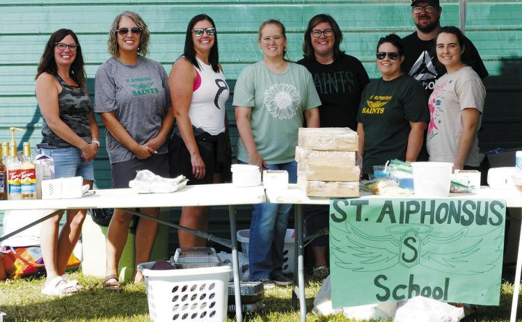 St. Alphonsus had an awesome lunch corner set up to take care of the hungry racers and fans. Photo by Larry Stokke.