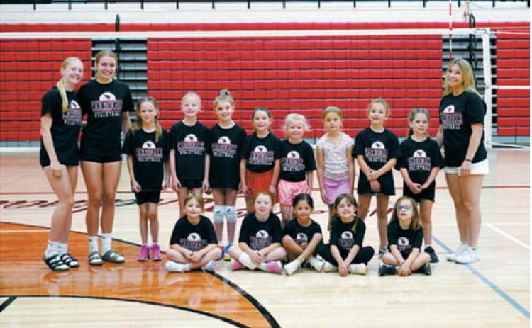 First- and second-grade girls. Photo by Larry Stokke