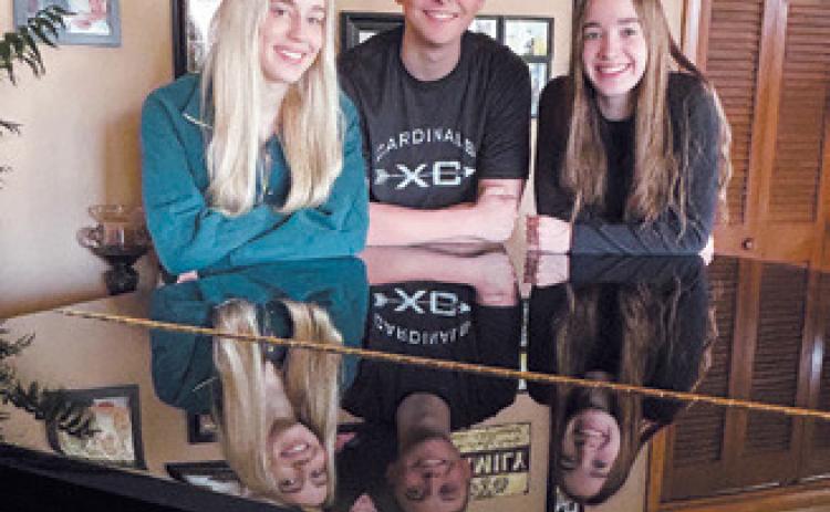 From left to right: Jane Sillers, Adam Hart, and Kate Sillers will be performing their recital on May 11. Submitted photo.