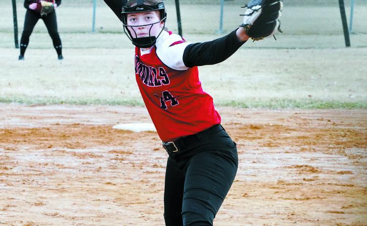 Lady Cards softball team gets first league win in thrilling comeback over Larimore