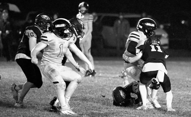 Colton Bailly and Kolter Kakela with a stop. Photo by Ashley Schafer.