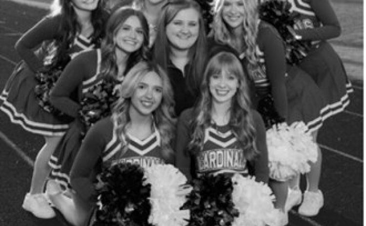 The 2026 Cardinal Cheer team. Photo by Kacy Kakela, courtesy of Sierra Ferdon.