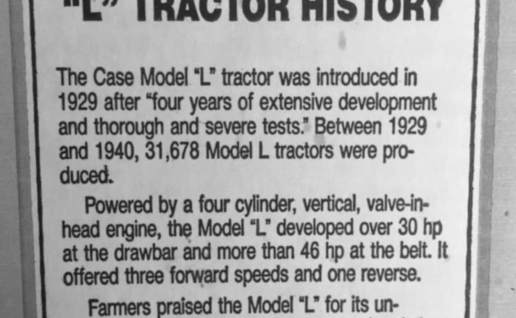 Letter from the Editor The first tractor in Cav. Co. with rubber tires