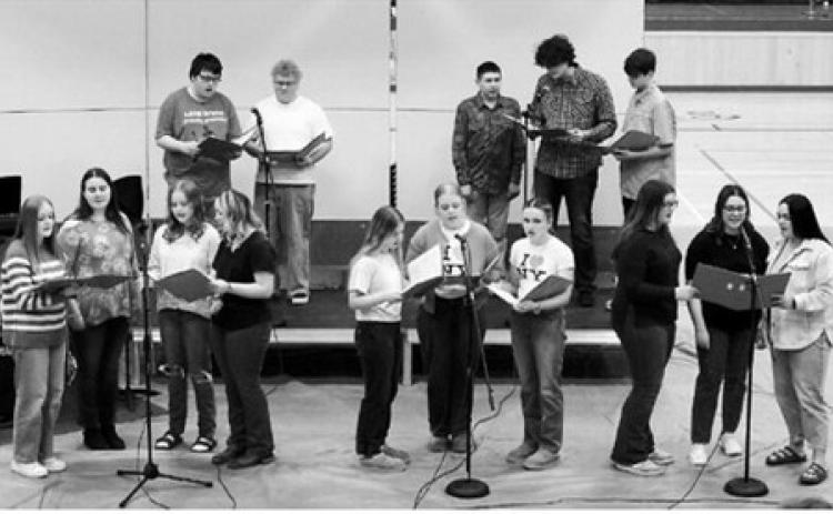 The LAHS pop choir showcased their musical talent at the concert on March 30. Photo by Larry Stokke