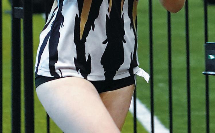 Emma Seng placed 7th in the 600 meter finals in Grand Forks on Friday, April 4. Photo by Larry Stokke.