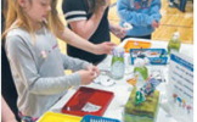 North Border students explore hands-on STEM activities during a visit from the North Dakota Gateway to Science Center. Students in grades PK-6 rotated through a variety of interactive learning stations focused on science, technology, engineering and mathematics. Submitted photo