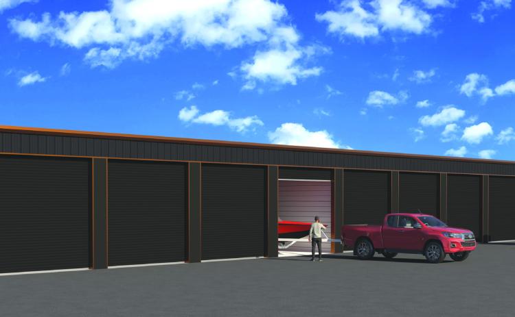 This rendered image shows Nodak’s plans for the boat storage facility at Mt. Carmel Dam and Recreation Area.