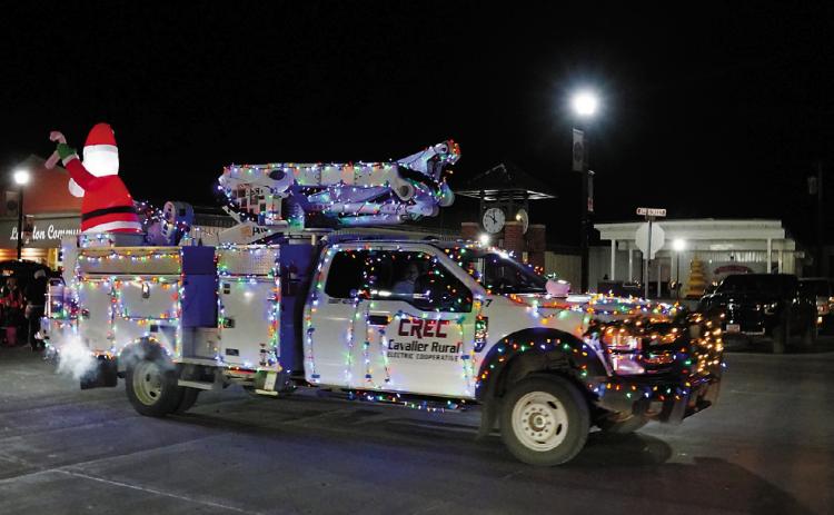 Cavalier Rural Electric placed second in the Parade of Lights hosted on Nov. 28 in Langdon. Photo by Larry Stokke.