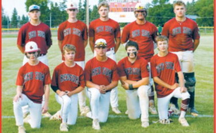 Langdon took second place in the District 5 American Legion Baseball Tournament in Langdon on July 21. Back row, from left: Luke Gilseth, Tyson Gemmill, Cody Amble, Theo Romfo and Landon Schneider. Front row, from left: Connor Mitchell, Bensen Fetsch, Dawson Downs, Devin Hakanson and Grady Pankratz. Photo by Larry Stokke