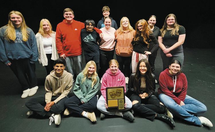 Back row (L-R) Izzy Vikan, Jaymee Reidhammer, Brayden Harris, Kamrin Hicks, Jonathan Lill, Madilyn Crump, Claire Melhoff, Ruby Davis, Melah Mackall, and Matilda Lawson. Front row (L-R) Kartheek Chapara, Catelyn Goodman, Claire Chaput, Shauna Gette, and Tori Mittleider.