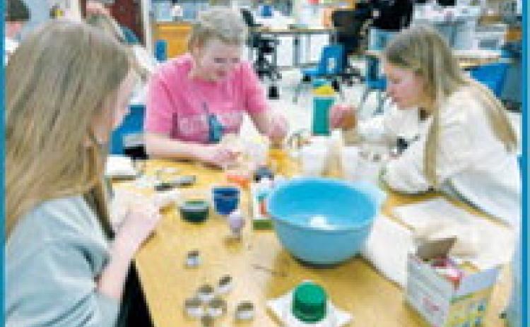Sophia, Maggie and Nora team-up to make memories and magic in the classroom. Submitted photo