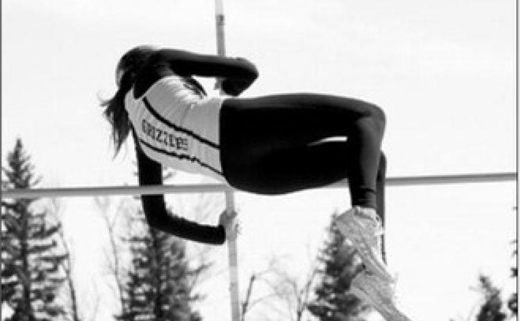 Addelyn Manley cleared 8 feet, 6 inches in the pole vault at the Hillsboro meet on April 25 and has already qualified for state. Photo by Larry Stokke.
