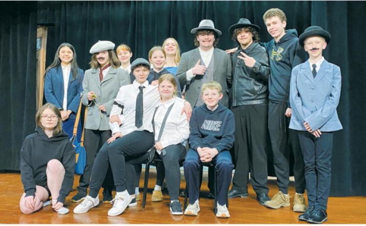Back L-R: Mika Osowski, Grayci Symington, River Fritz, Harper Gruenberg, Lianda Jacobs, Gage Arens, David Gutierrez, Joseph Wright, Adam Symington Front L-R: Lexy Hipsher, Jasmine Burch, Jenna Burch, Nolan Gruenberg. Submitted photo