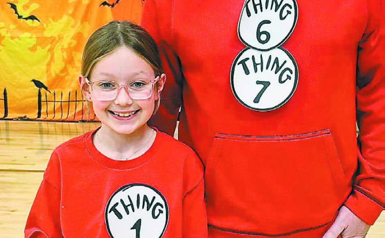 Kennedy and Michael Hartz as a group of “things” while attending the Spooktacular event.