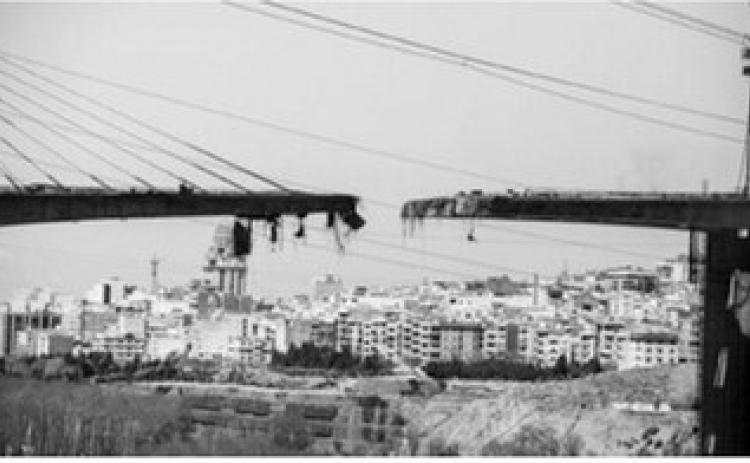 A vote on a budget resolution in the U.S. House on July 22, 2026, sets up a confrontation between GOP lawmakers in Congress over exactly how much funding to provide for the war in Iran. Shown is the damaged B1 bridge, a day after it was destroyed by an airstrike, on April 3, 2026 west of Tehran in Karaj, Iran. (Photo by Majid Saeedi/Getty Images)